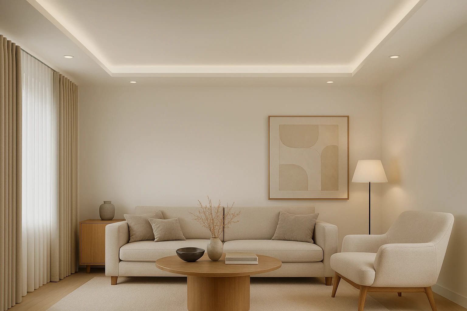 Obra de gesso e drywall finalizada