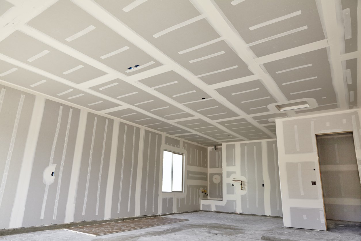 Parede de drywall finalizada