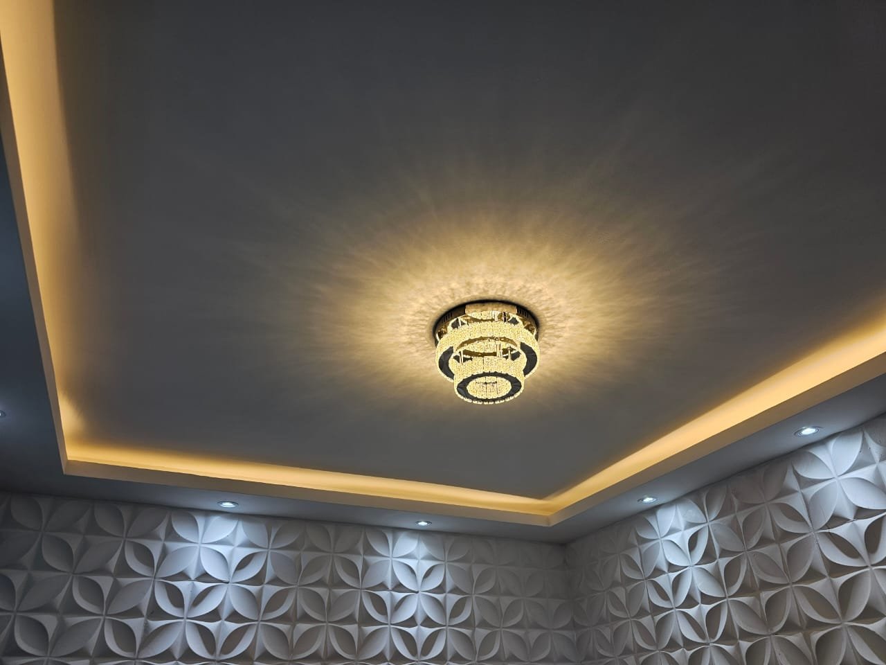 Sanca aberta com iluminação em LED